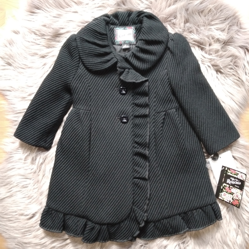 Black wool peacoat 2t - Picture 1 of 8
